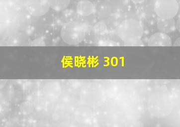 侯晓彬 301